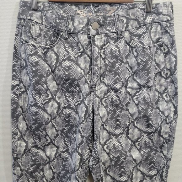Seven7 Python Print High Rise Skinny Jeans size 14 - Picture 2 of 14